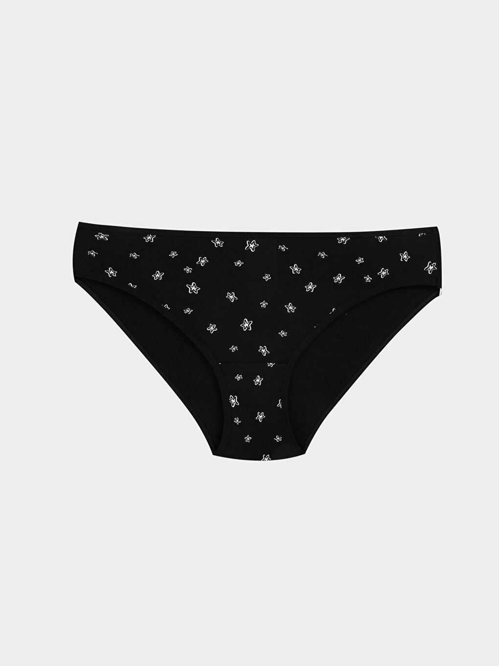 Siyah Baskılı Bikini Külot