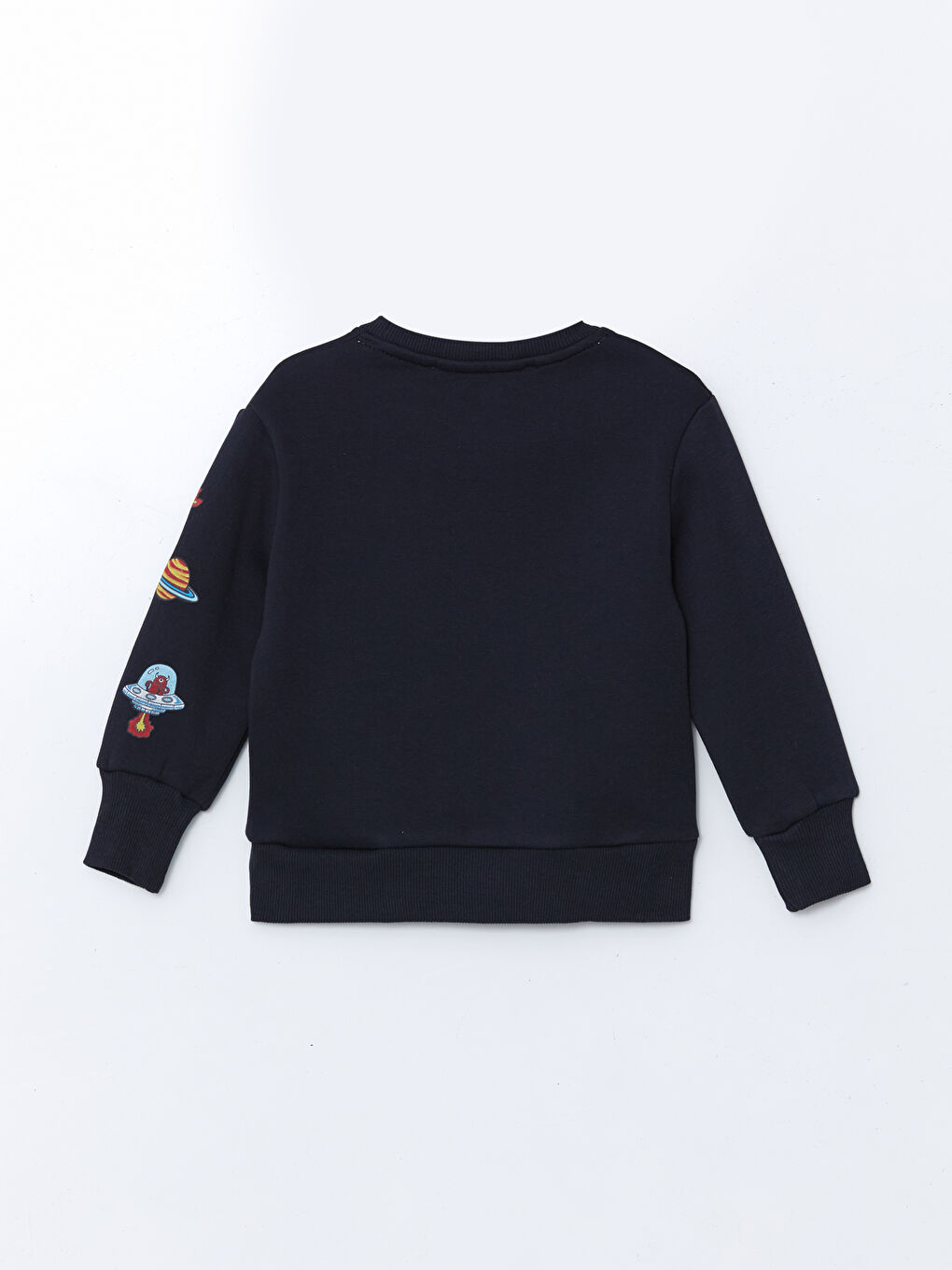 LCW Kids Lacivert Bisiklet Yaka Baskılı Erkek Çocuk Sweatshirt - 1