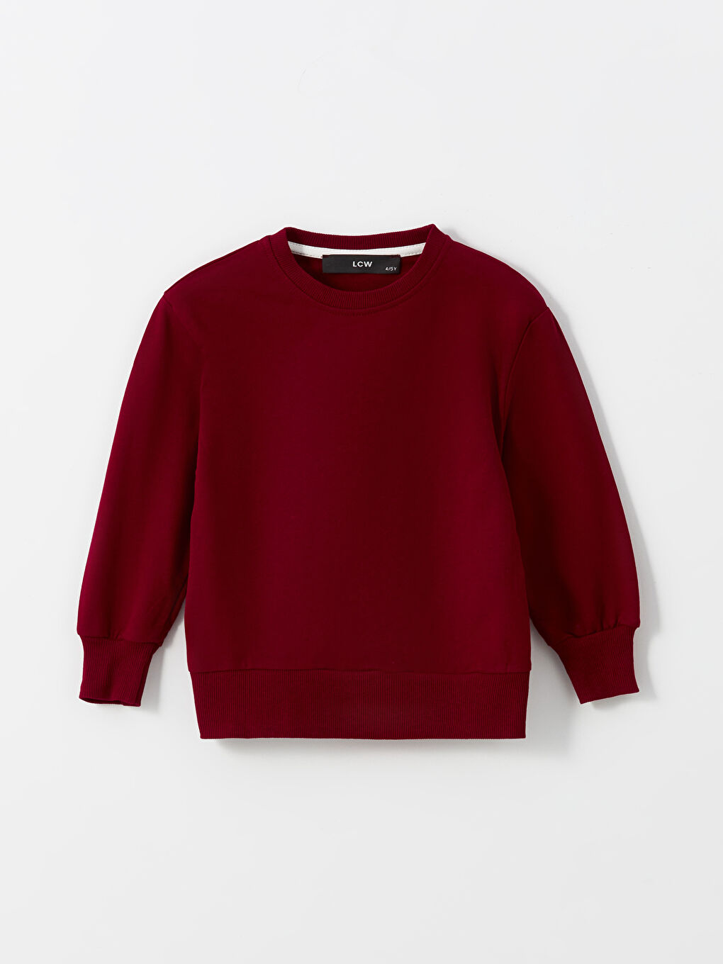 LCW baby Bordo Bisiklet Yaka Erkek Bebek Sweatshirt 2'li - 3