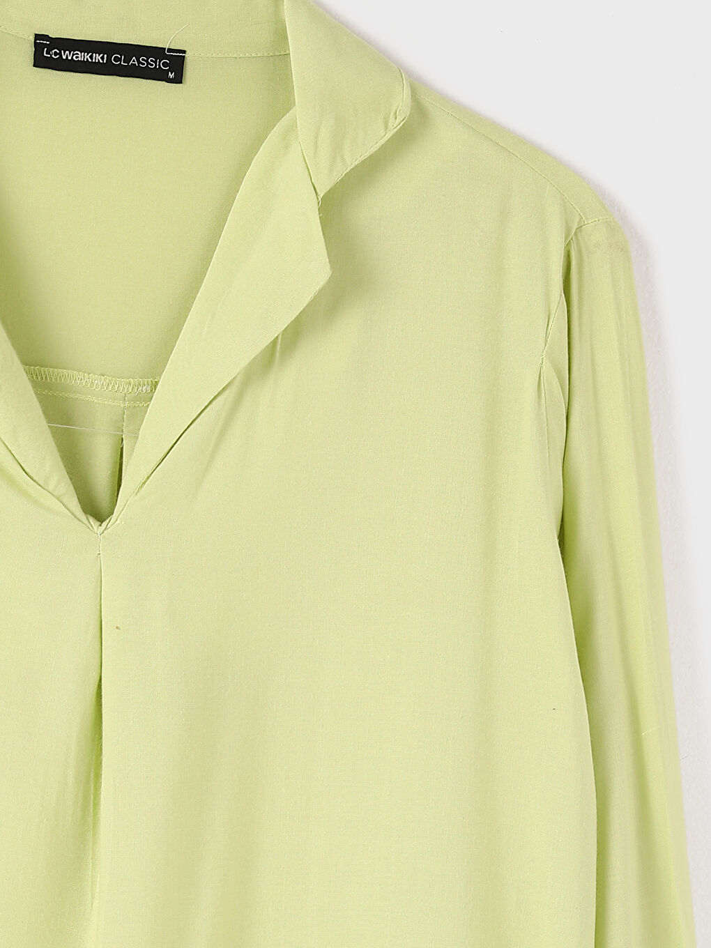 بلوزة واسعة بياقة قميص للسيدات-7