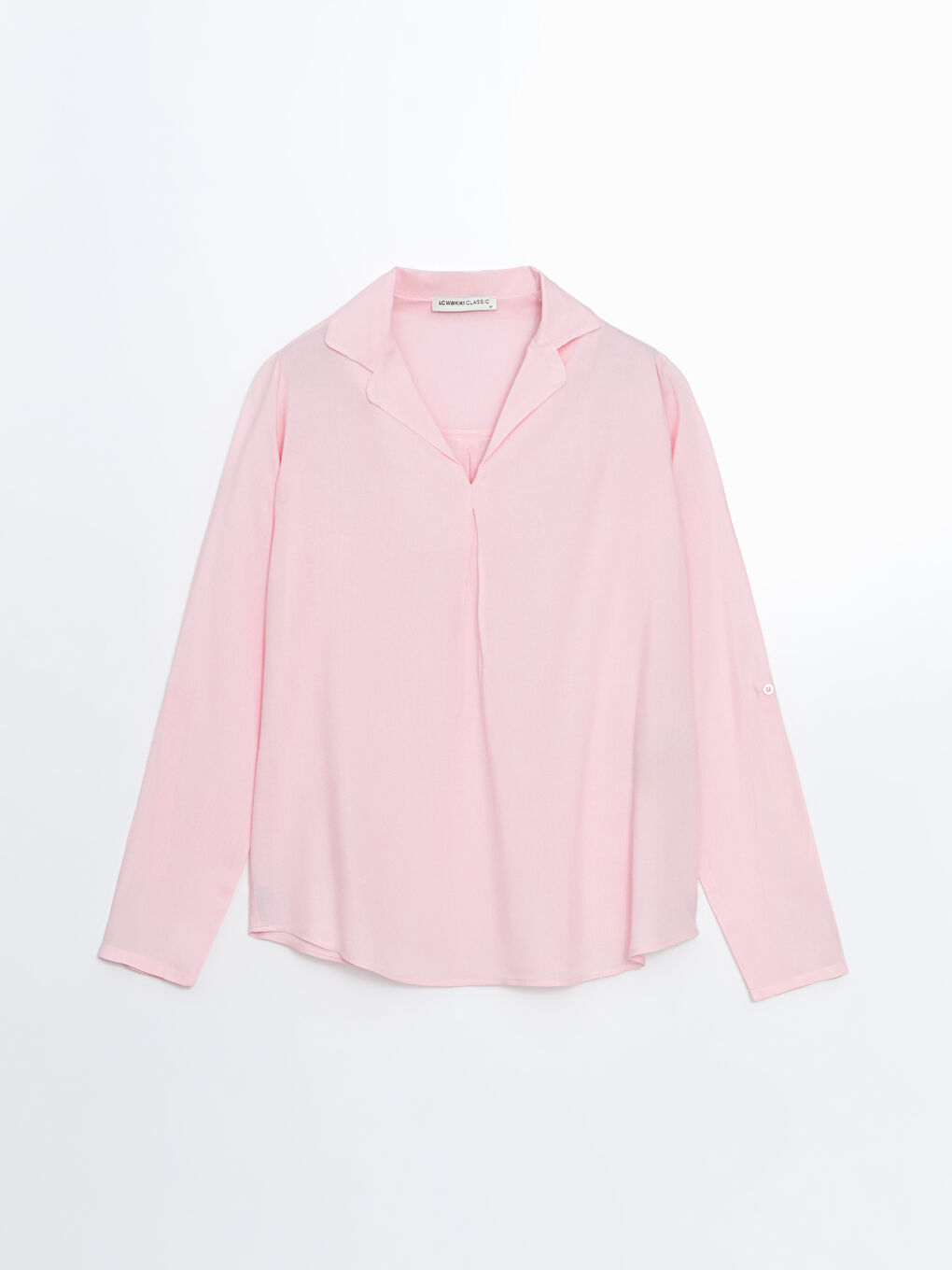 Collared Neck Oversize Women's Blouse-4