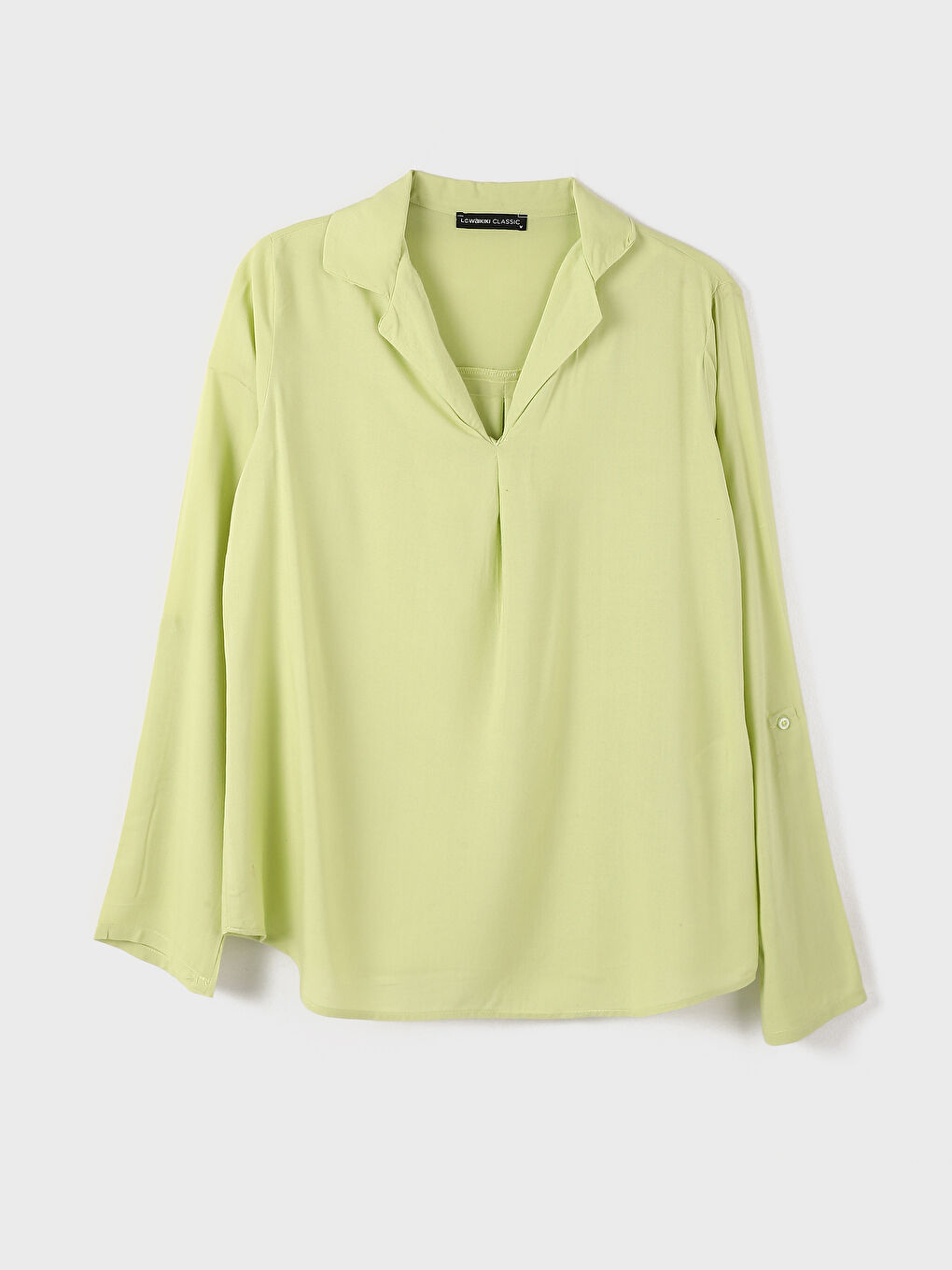 بلوزة واسعة بياقة قميص للسيدات-4