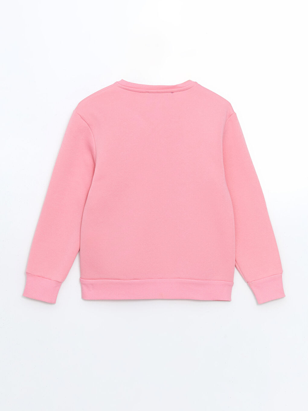 LCW Kids Pembe Bisiklet Yaka Baskılı Kız Çocuk Sweatshirt - 1