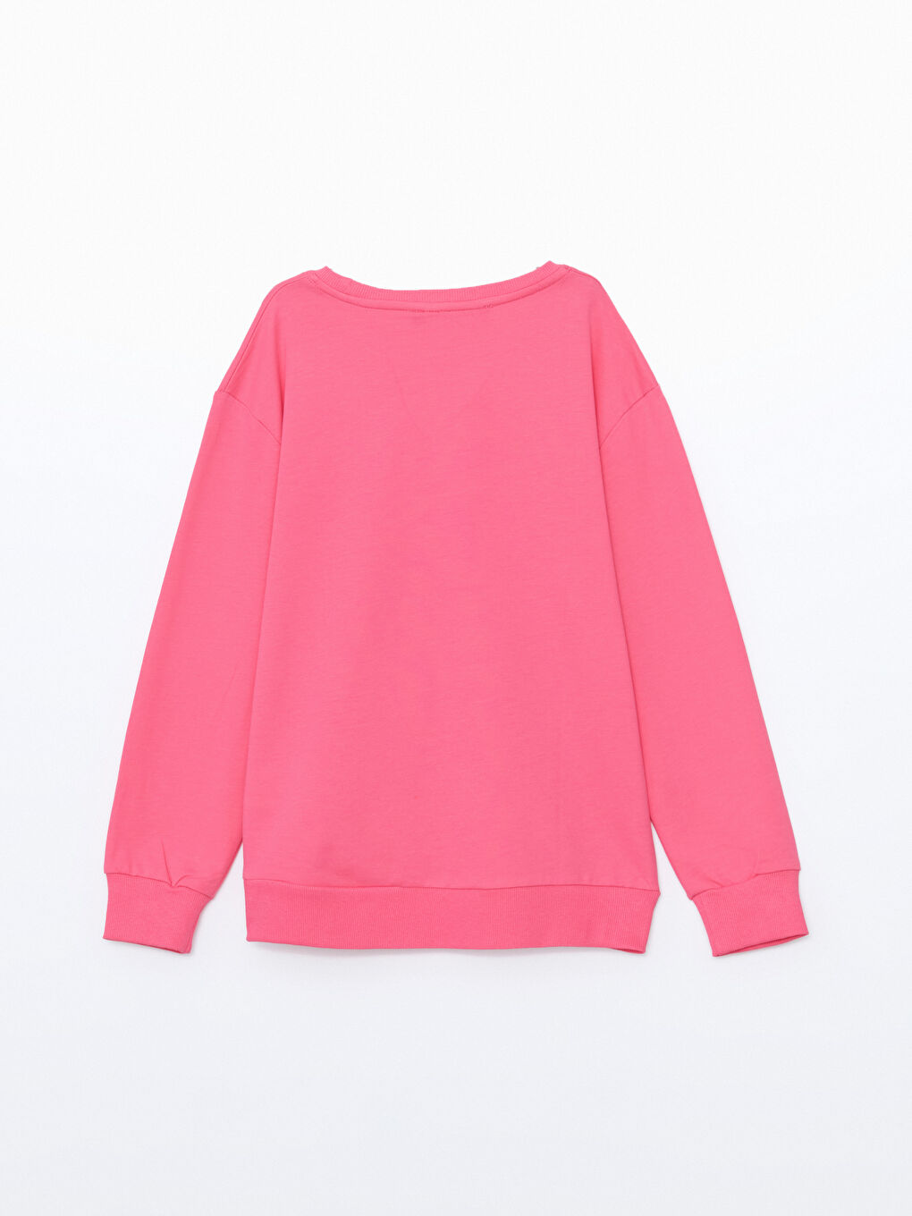 LCW Kids Pembe Bisiklet Yaka Baskılı Kız Çocuk Sweatshirt - 2