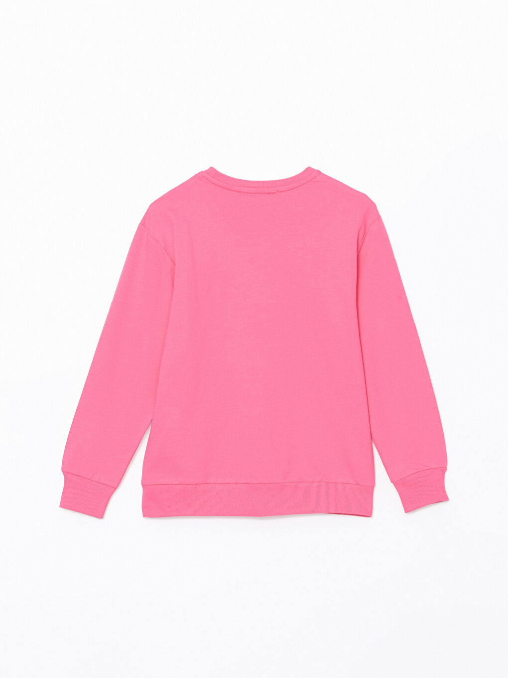 LCW Kids Pembe Bisiklet Yaka Kız Çocuk Sweatshirt - 2