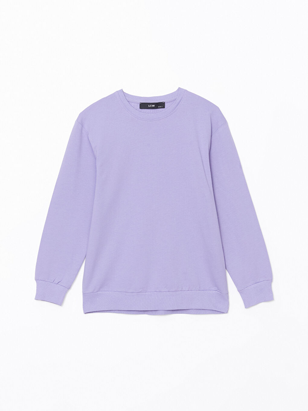 LCW Kids Lila Bisiklet Yaka Kız Çocuk Sweatshirt