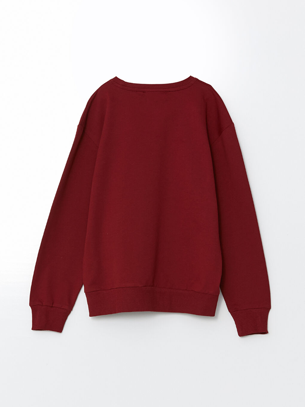 LCW Kids Bordo Bisiklet Yaka Erkek Çocuk Sweatshirt - 1