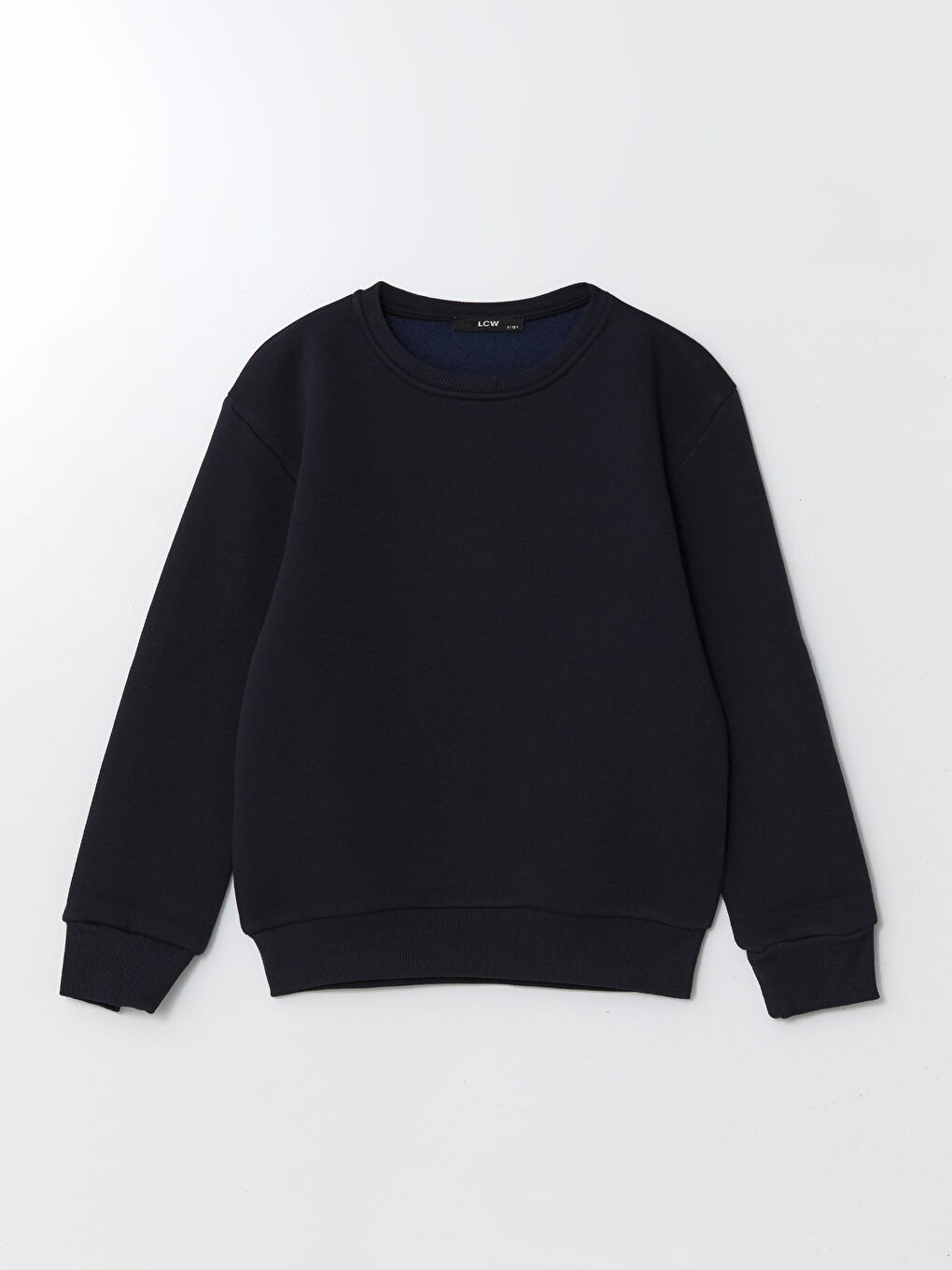 LCW Kids Lacivert Bisiklet Yaka Erkek Çocuk Sweatshirt