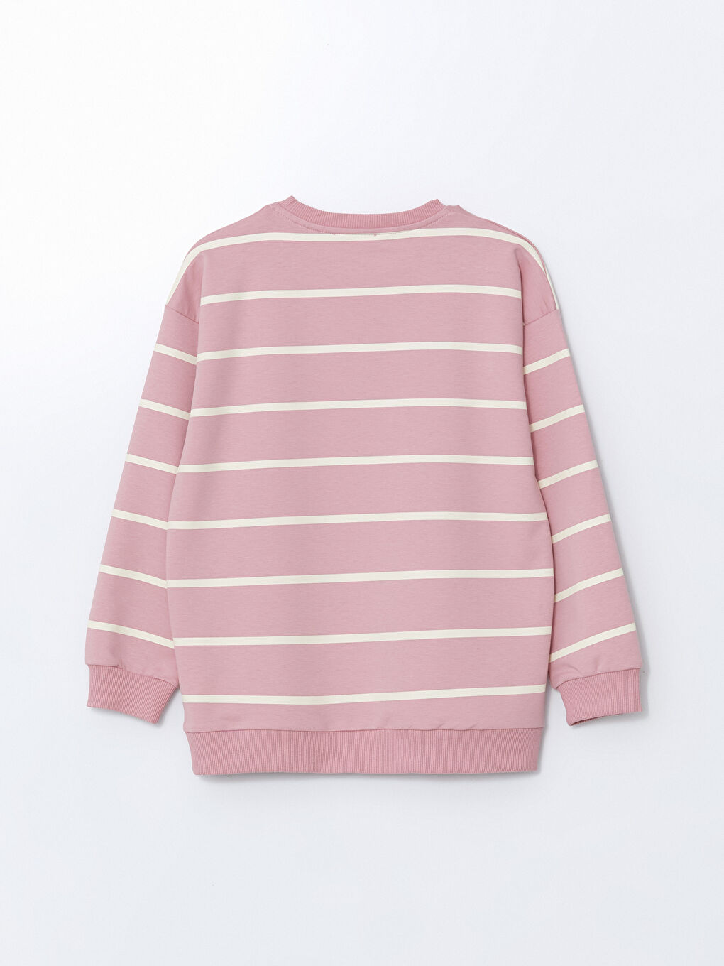 LCW Kids Pembe Bisiklet Yaka Baskılı Kız Çocuk Sweatshirt - 2