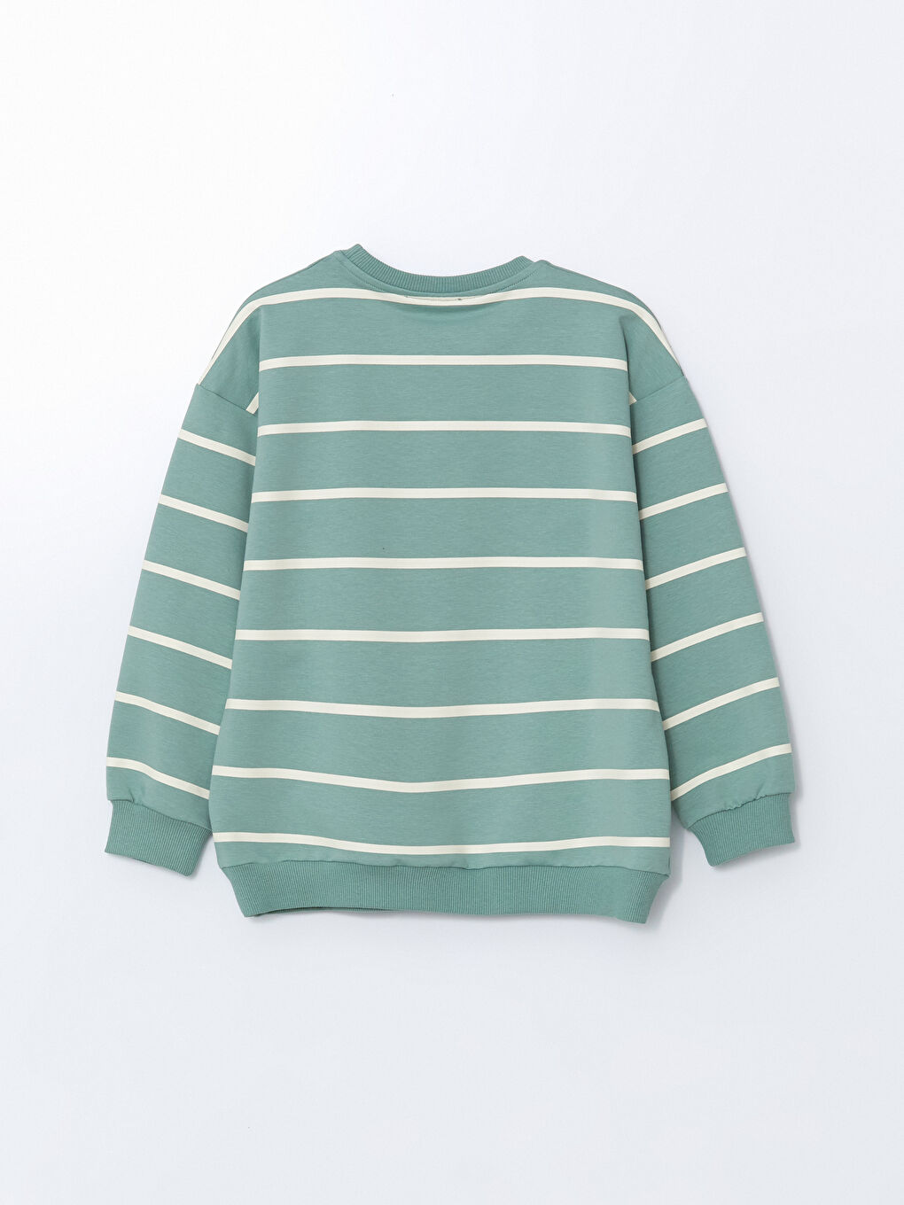 LCW Kids Yeşil Bisiklet Yaka Baskılı Kız Çocuk Sweatshirt - 2