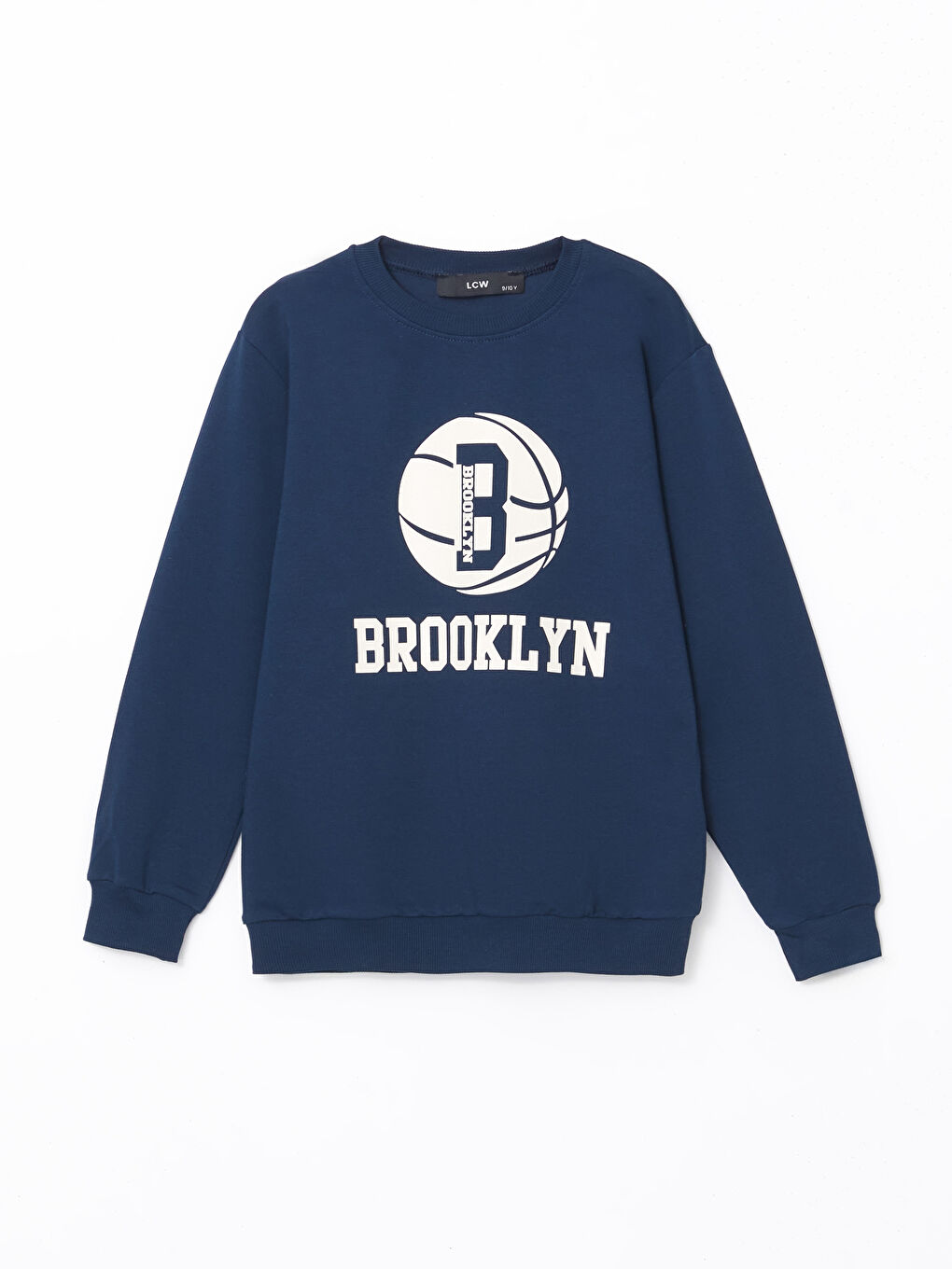 Lacivert Bisiklet Yaka Baskılı Erkek Çocuk Eşofman Takım-1