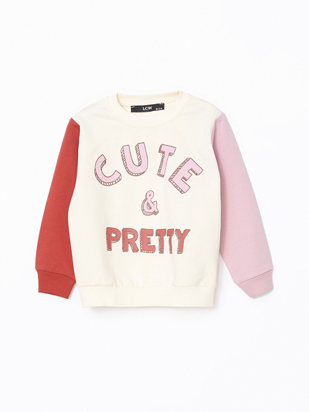 Pembe Bisiklet Yaka Baskılı Kız Bebek Eşofman Takım-1