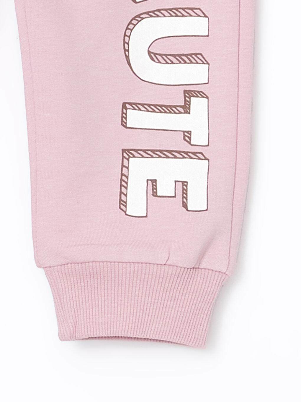 Pembe Bisiklet Yaka Baskılı Kız Bebek Eşofman Takım-5