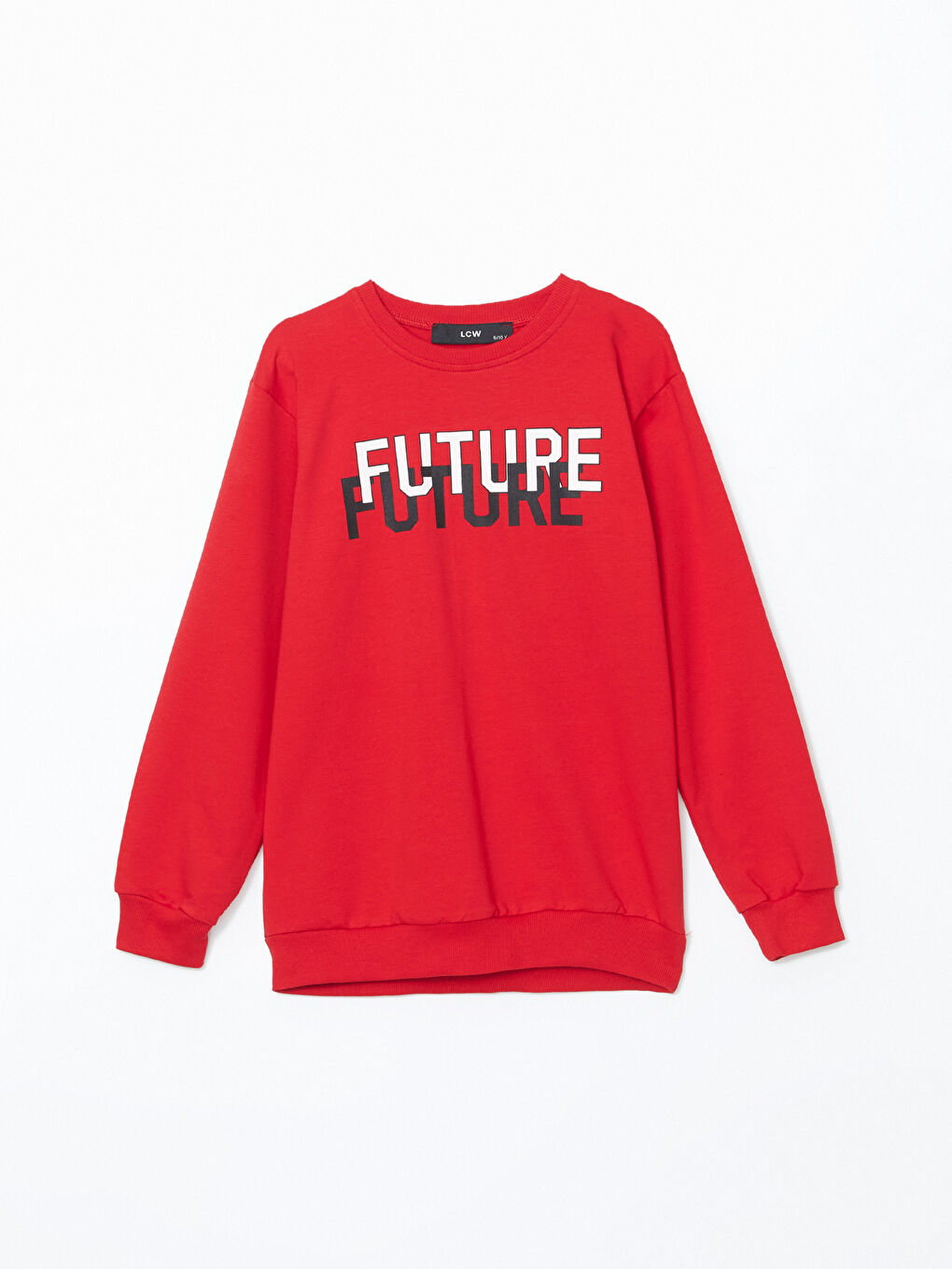 LCW Kids Kırmızı Bisiklet Yaka Erkek Çocuk Sweatshirt