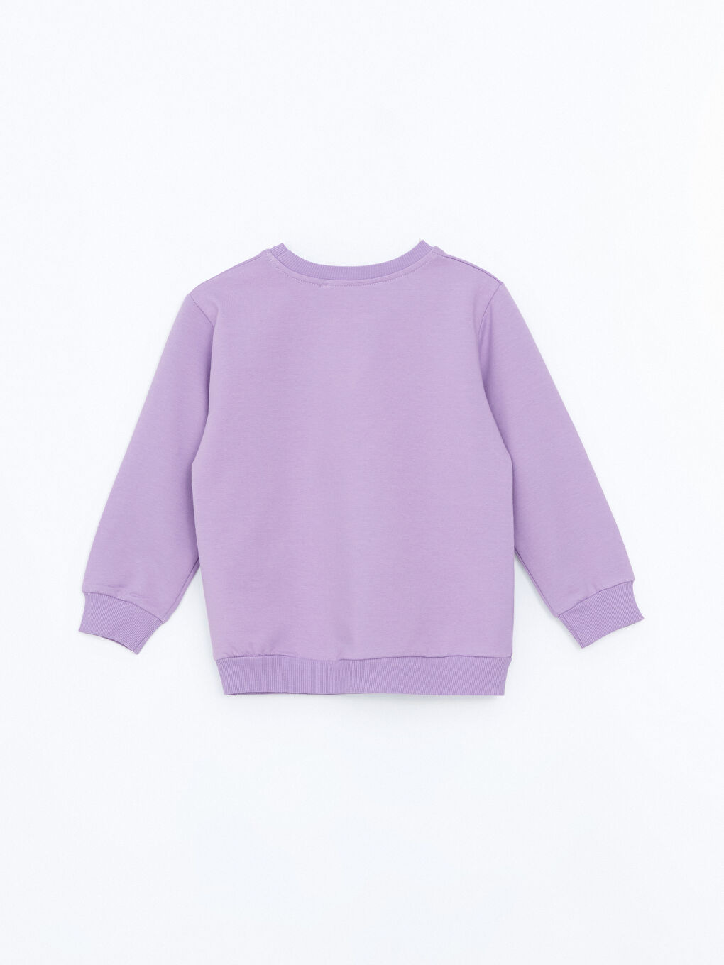 LCW baby Lila Bisiklet Yaka Baskılı Kız Bebek Sweatshirt - 2