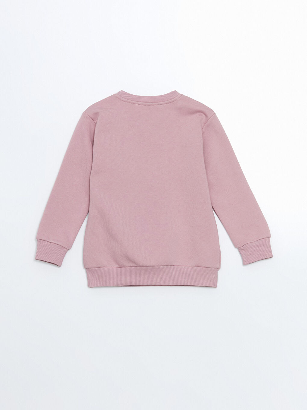 LCW baby Pembe Bisiklet Yaka Baskılı Kız Bebek Sweatshirt - 2