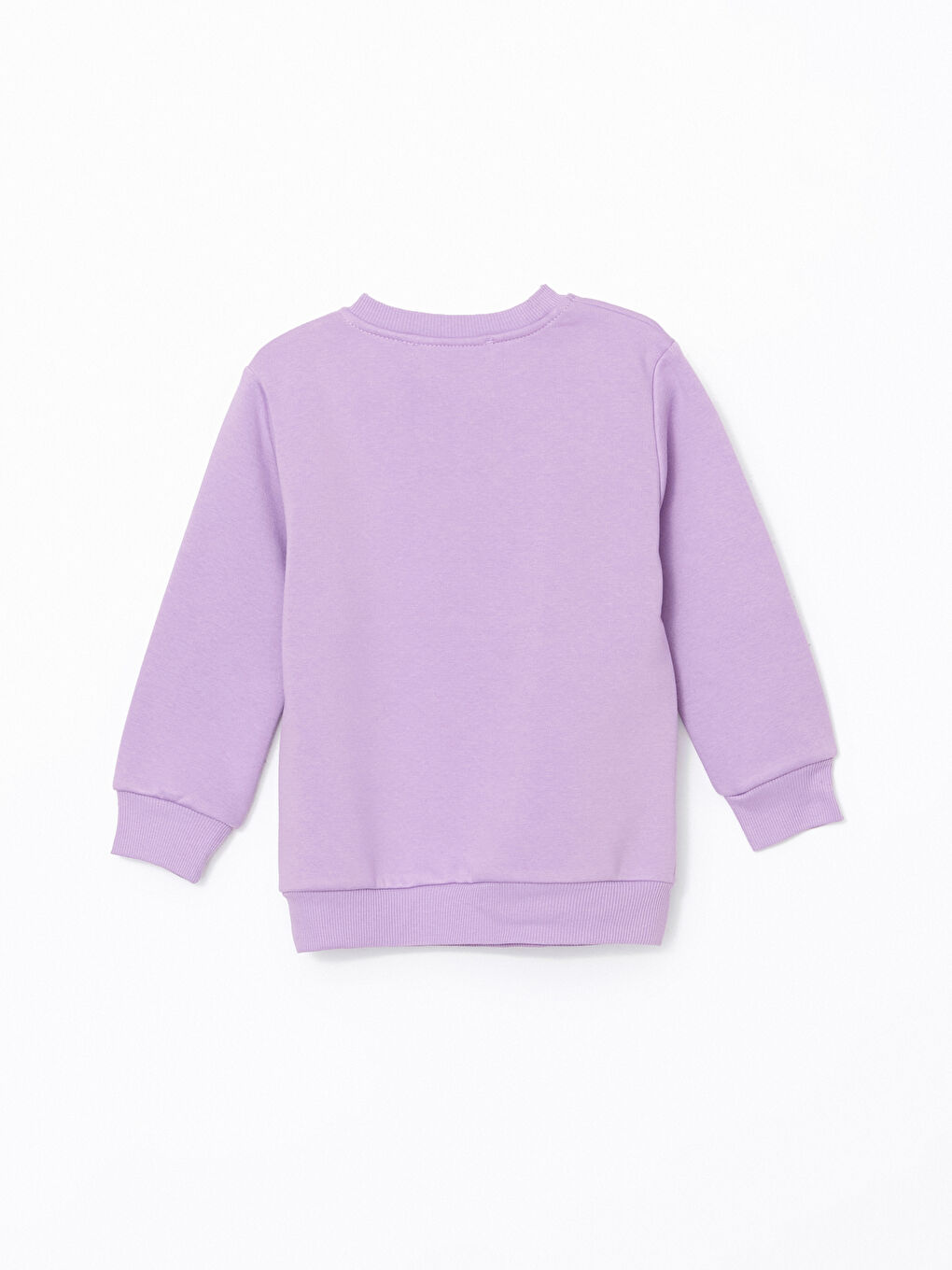 LCW baby Lila Bisiklet Yaka Baskılı Kız Bebek Sweatshirt - 2