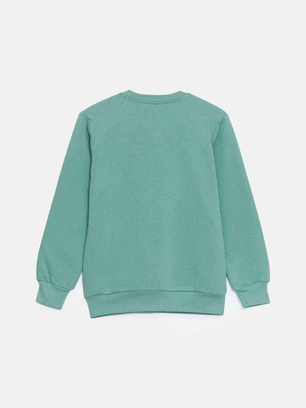 LCW Kids Yeşil Bisiklet Yaka Baskılı Kız Çocuk Sweatshirt - 1