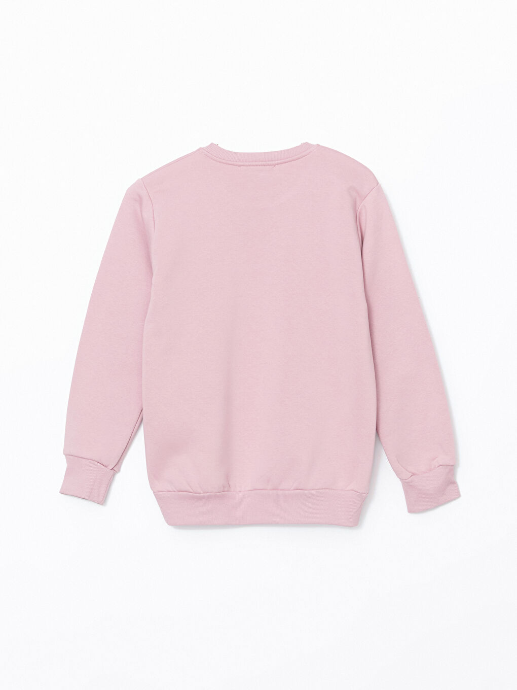 LCW Kids Pembe Bisiklet Yaka Baskılı Kız Çocuk Sweatshirt - 2