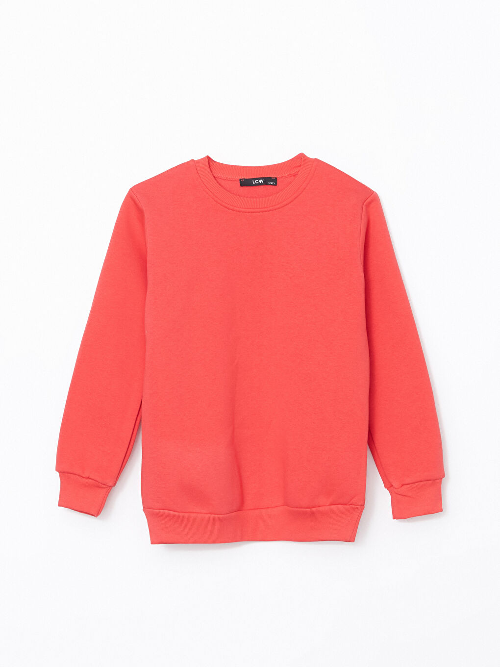 LCW Kids Pembe Bisiklet Yaka Kız Çocuk Sweatshirt