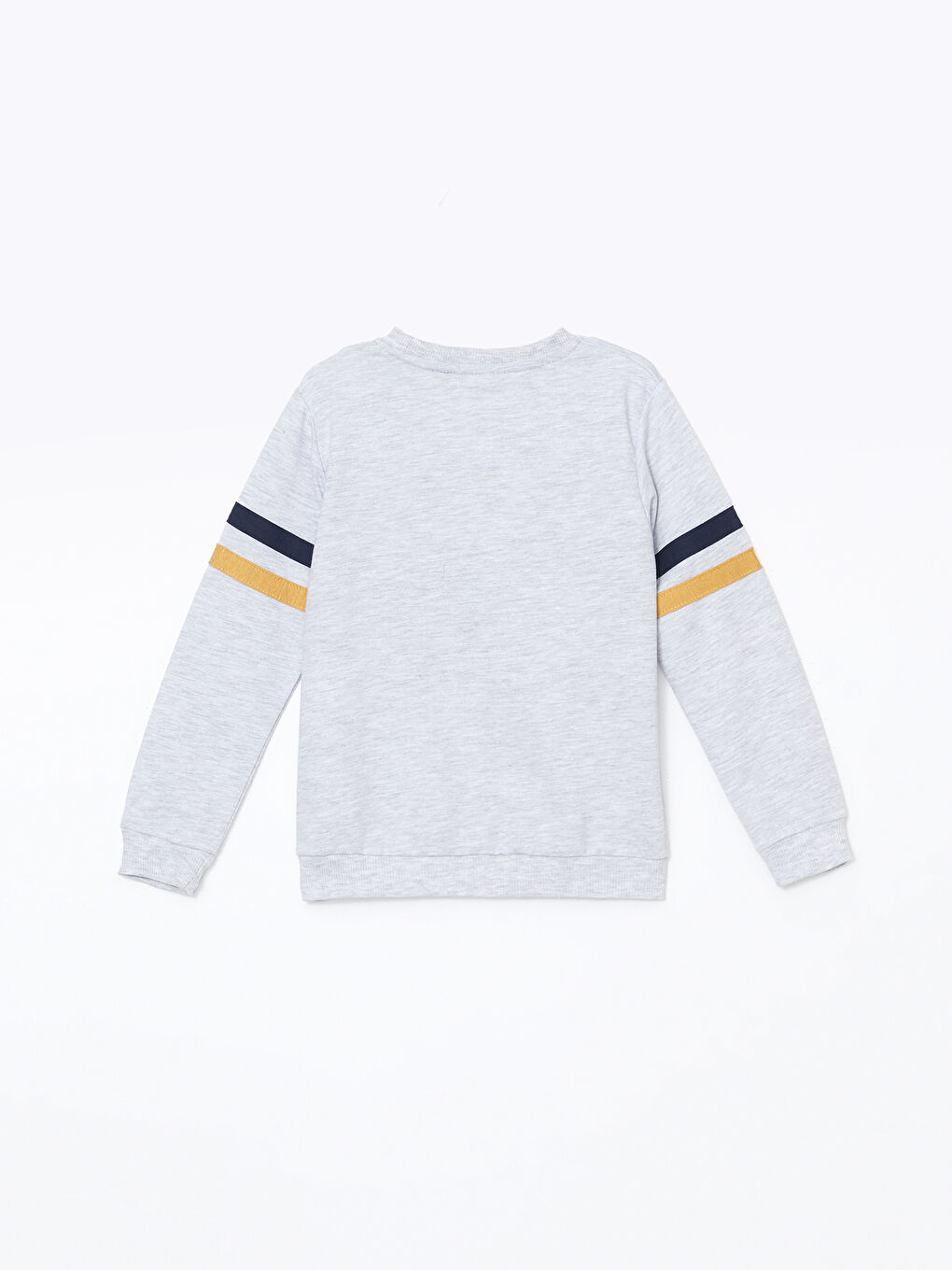 LCW Kids Gri Bisiklet Yaka Baskılı Erkek Çocuk Sweatshirt - 1