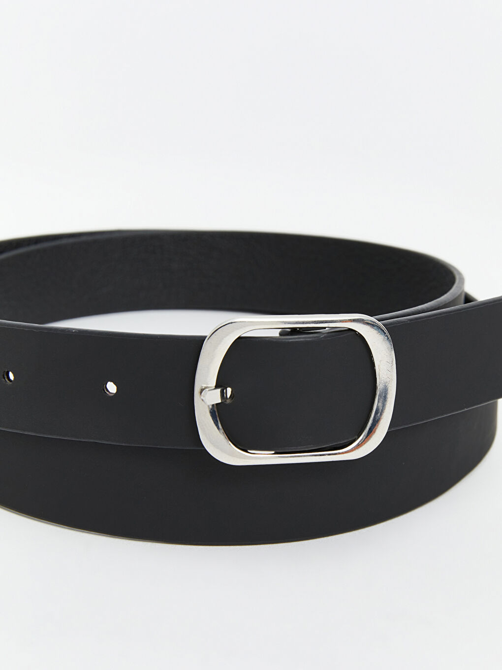 Siyah Deri Görünümlü Kadın Kemer-4