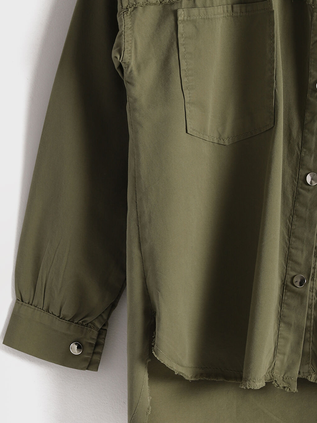 Plain Long Sleeve Oversize Women's Shirt-8