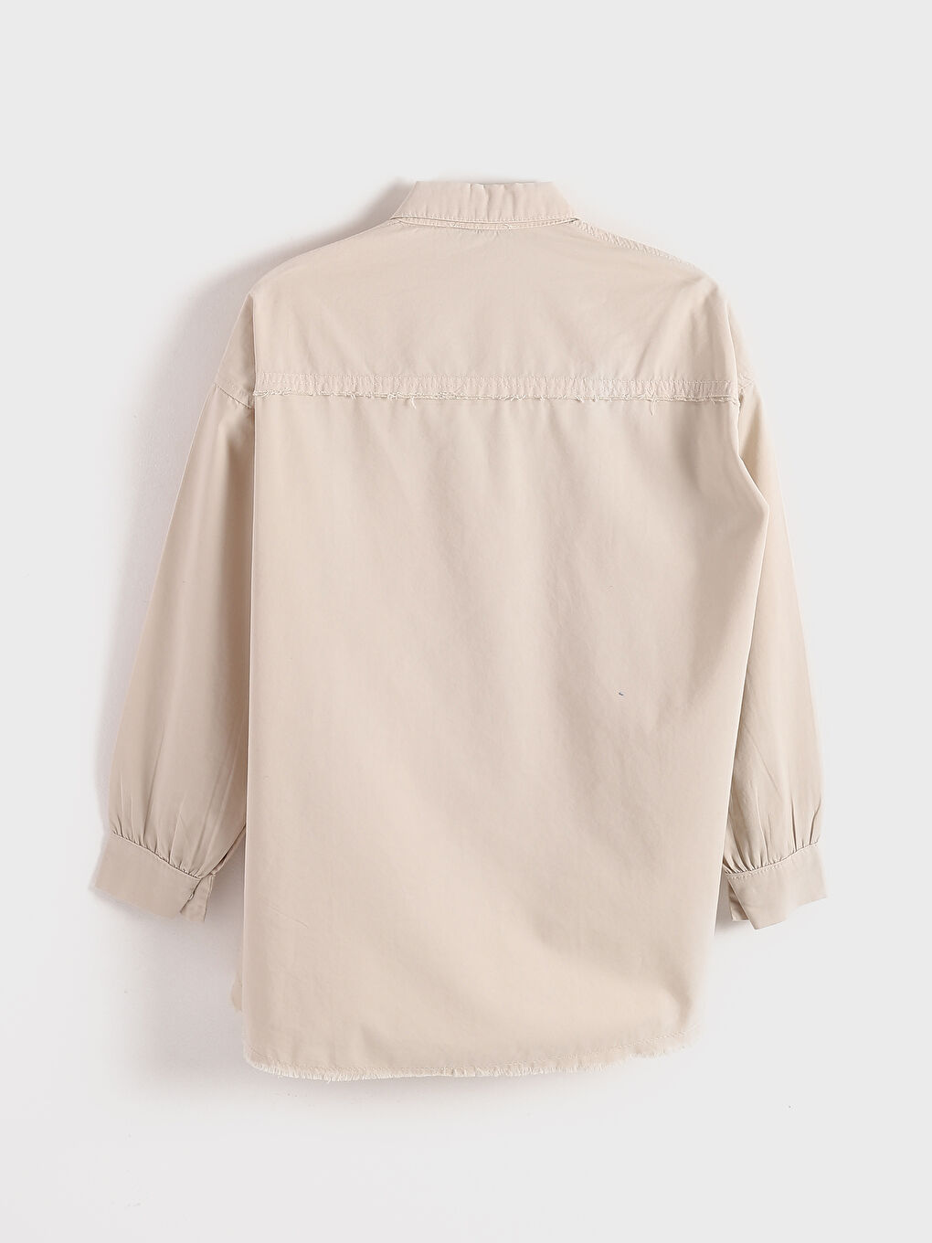 Plain Long Sleeve Oversize Women's Shirt-4