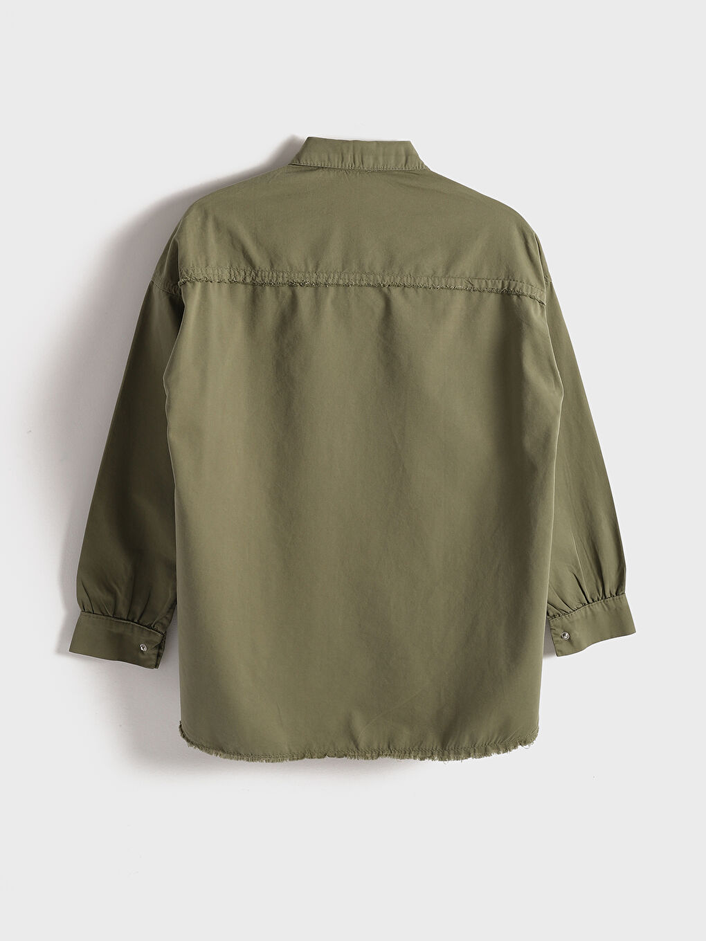 Plain Long Sleeve Oversize Women's Shirt-6