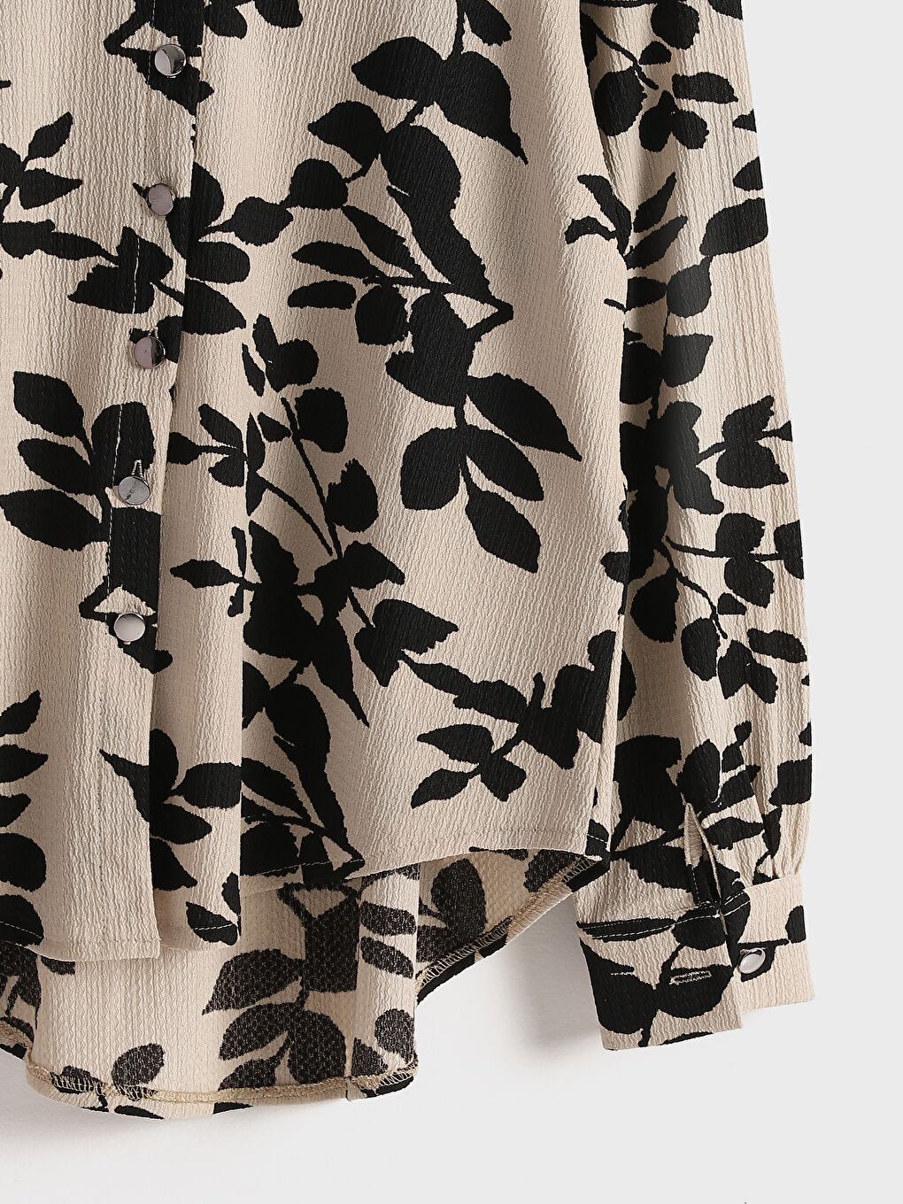 Collared Neck Long Sleeve Women's Shirt-8