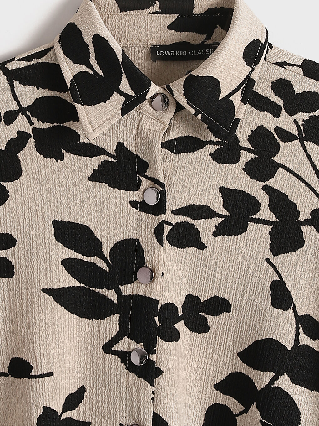 Collared Neck Long Sleeve Women's Shirt-9