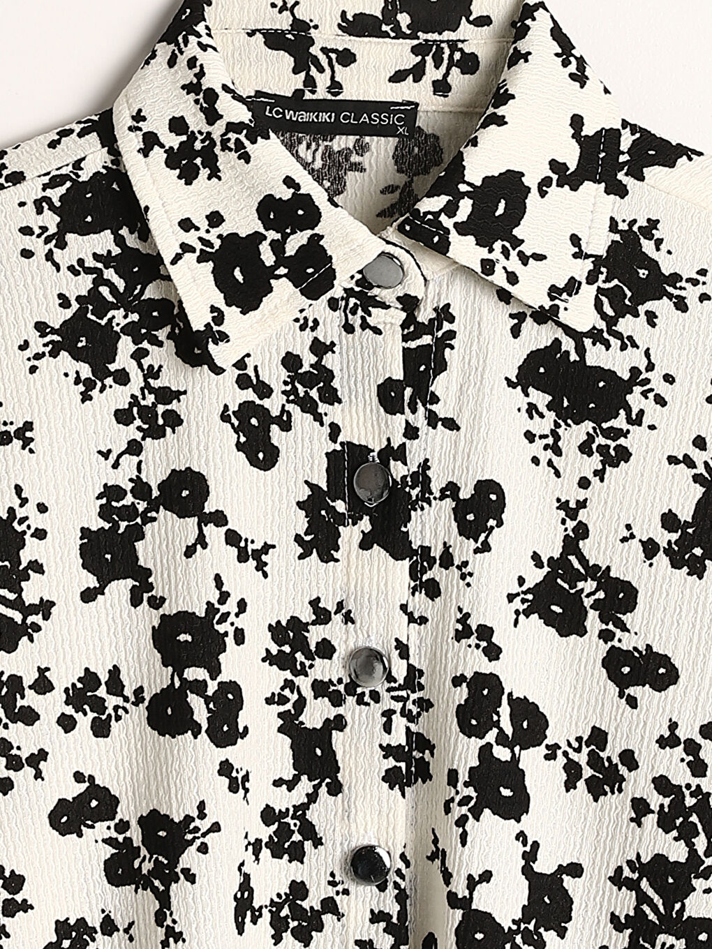 Collared Neck Long Sleeve Women's Shirt-7