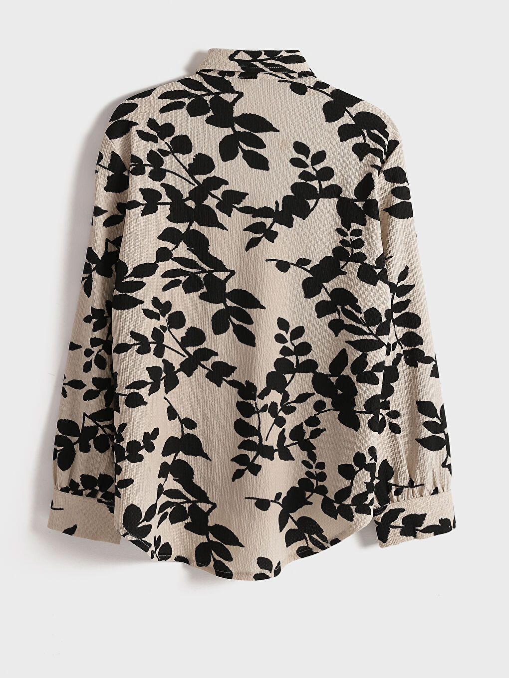 Collared Neck Long Sleeve Women's Shirt-6