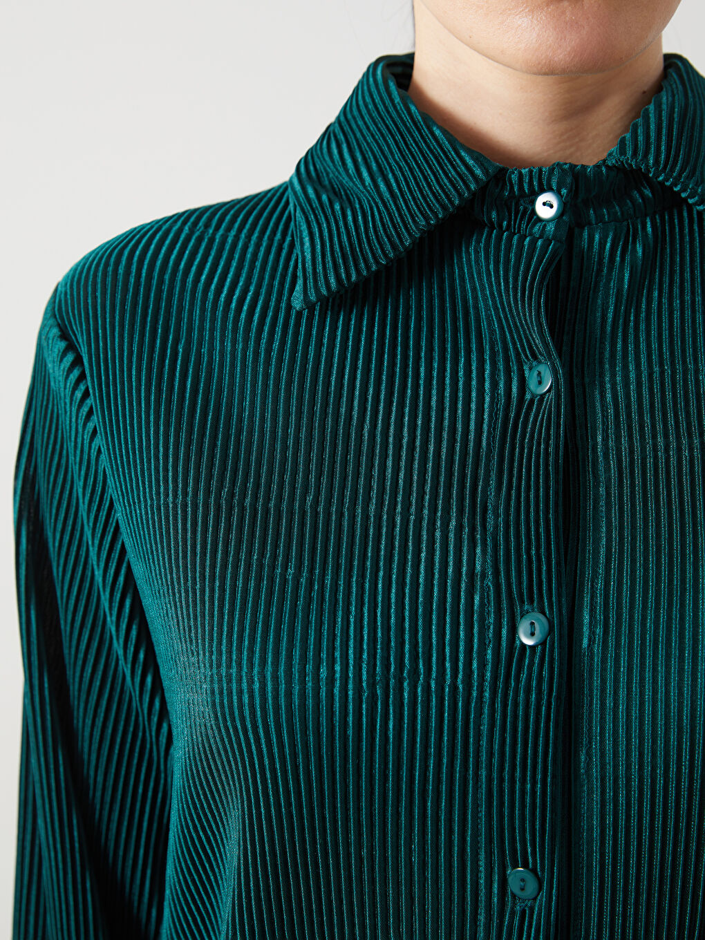 Striped Long Sleeve Oversize Women's Shirt-2