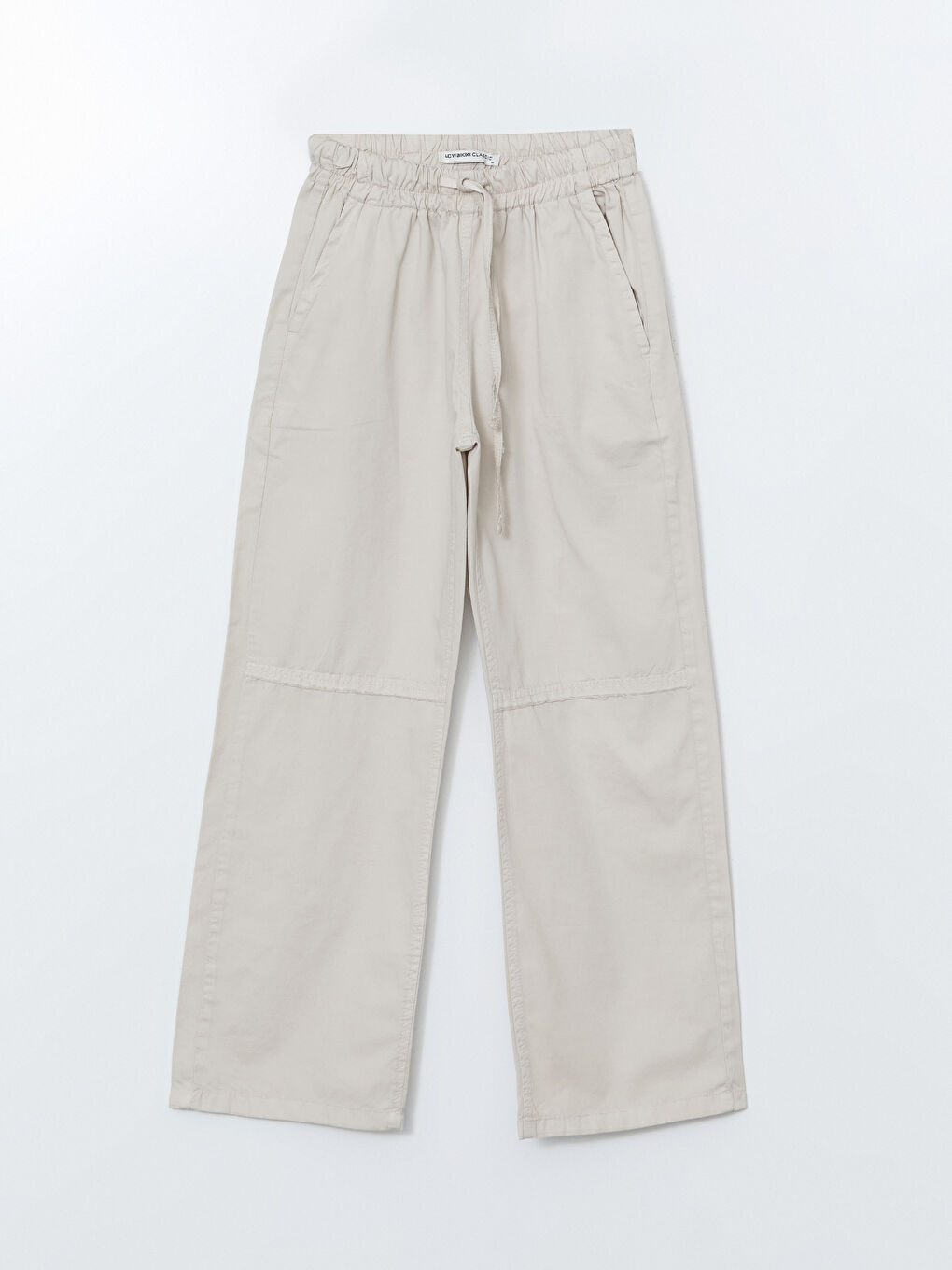 Elasticated Waist Twill Women's Trousers-4