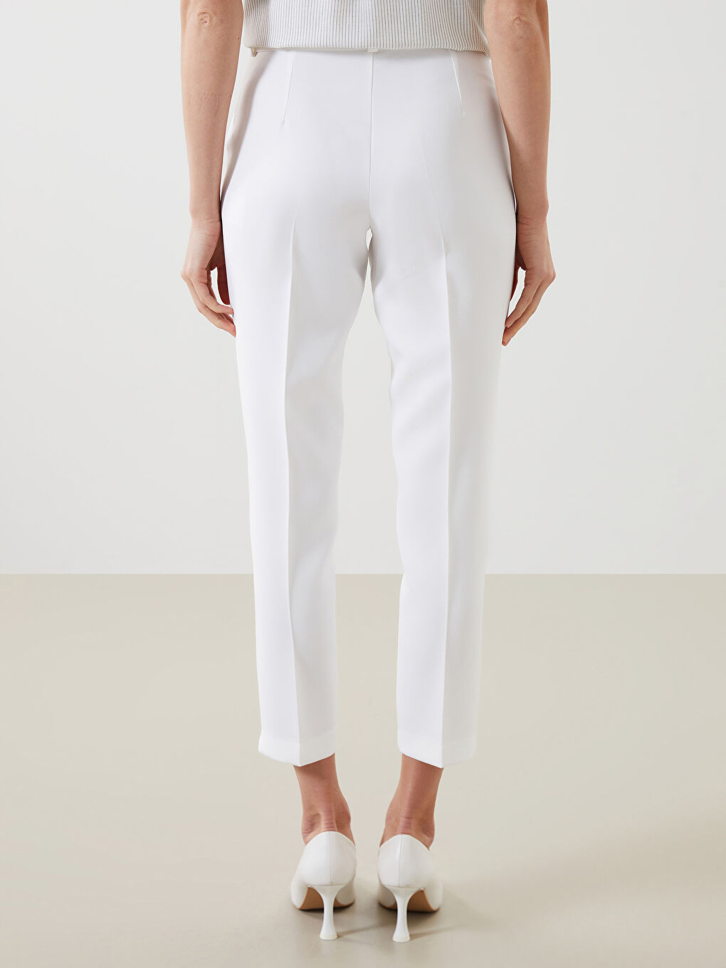 Slim Fit Women's Pleated Trousers -W4LH75Z8-Q6K