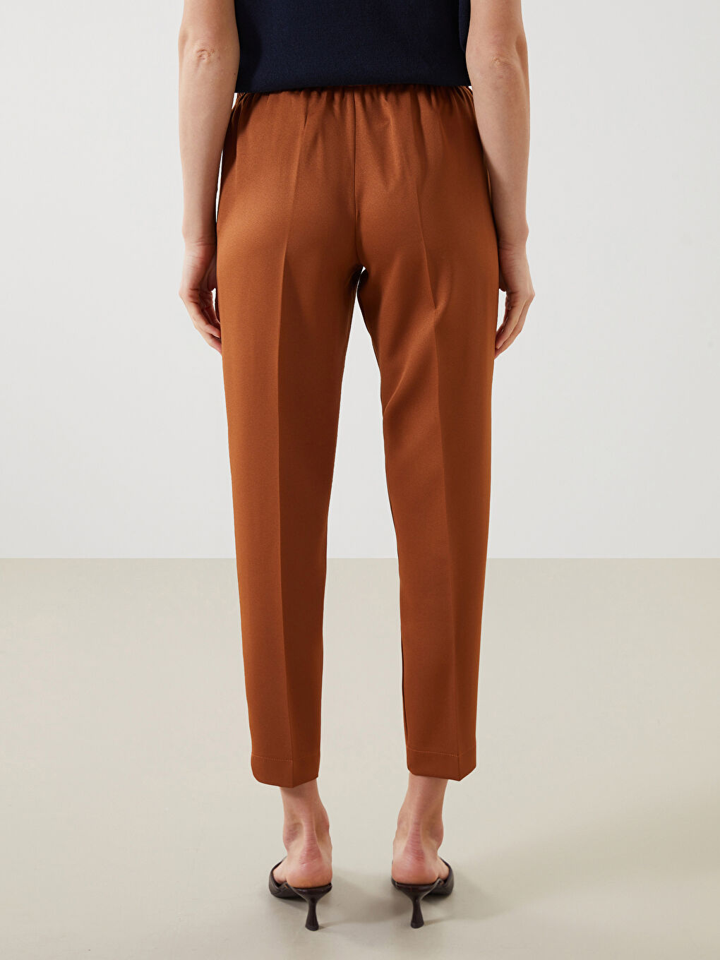 Women's Pleated Trousers with Sash Waist -W4LH74Z8-GBL