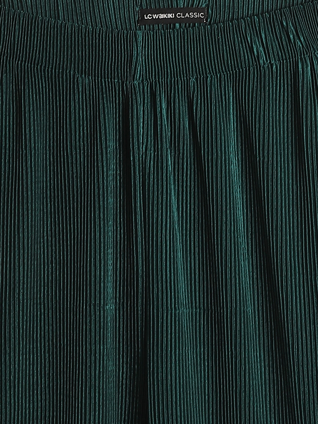 Elasticated Waist Textured Women's Trousers-7