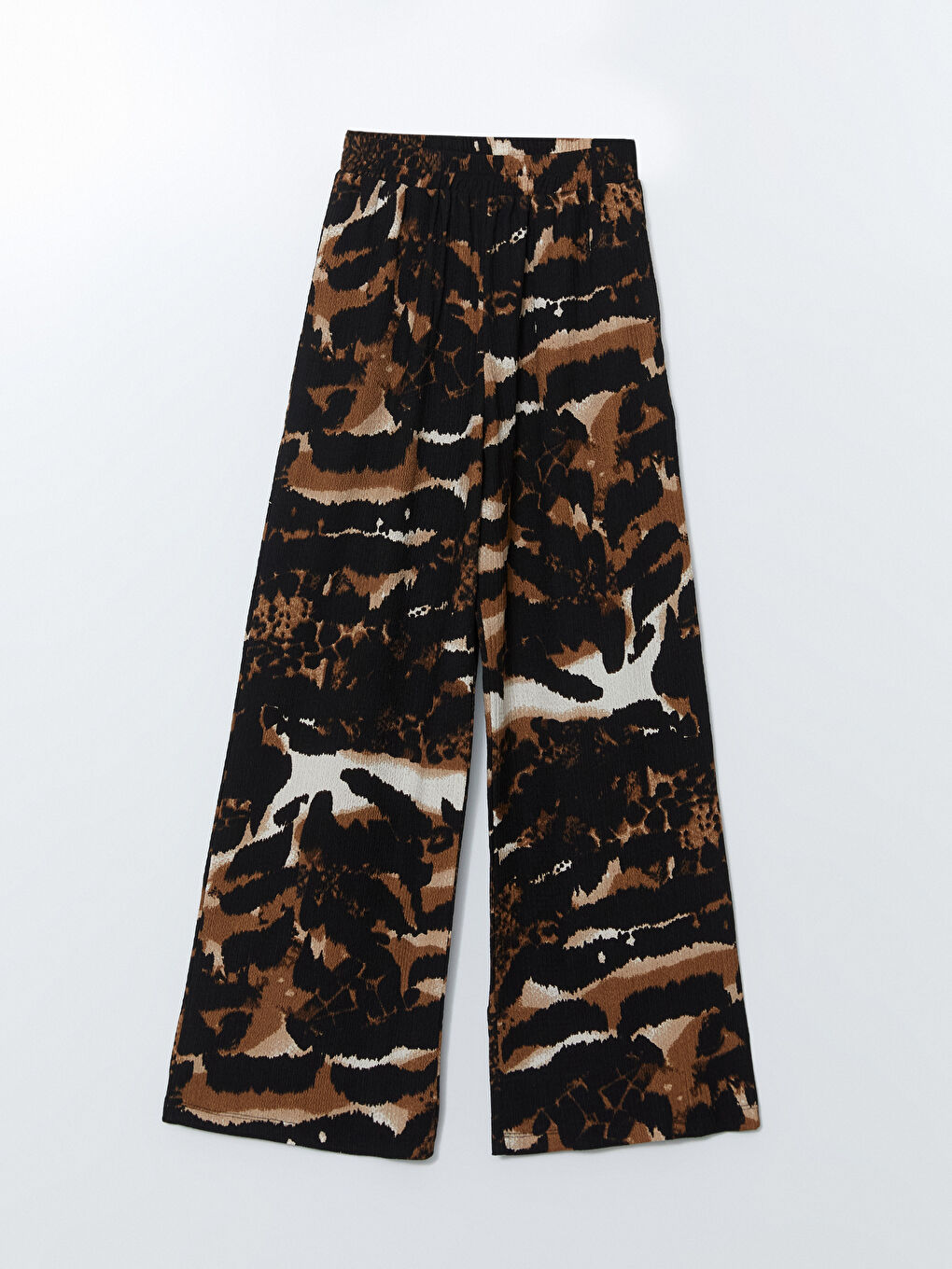 Elasticated Waist Leopard Print Women's Trousers-4