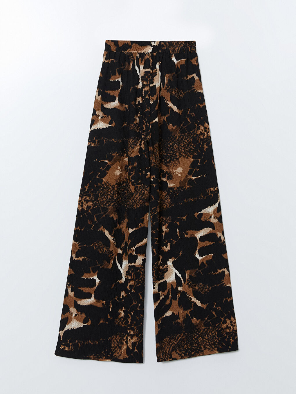 Elasticated Waist Leopard Print Women's Trousers-5