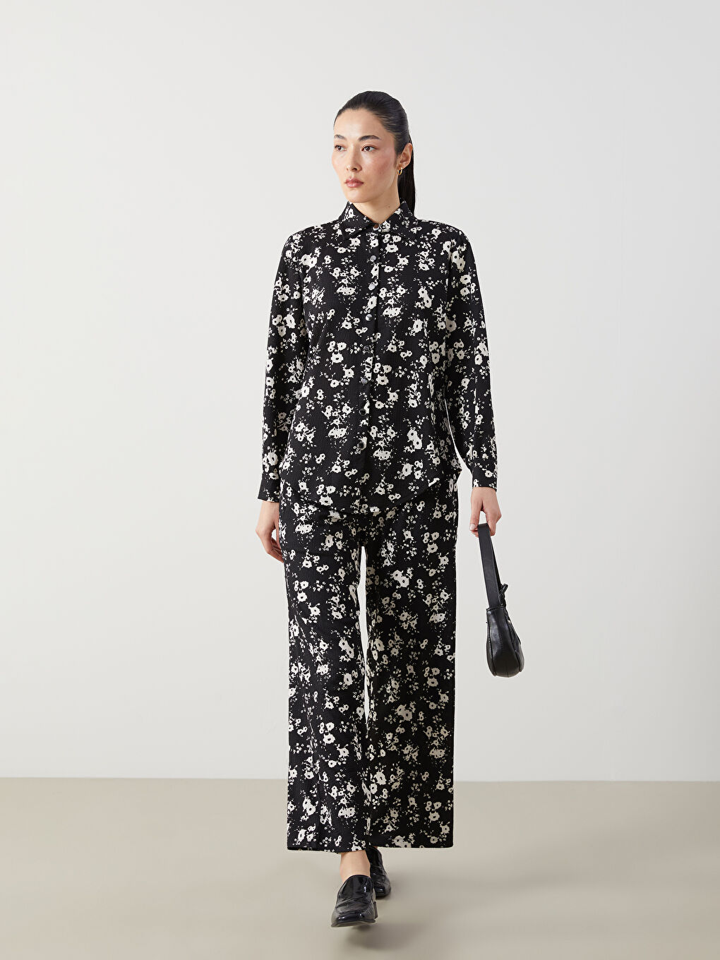 Elasticated Waist Patterned Women's Trousers