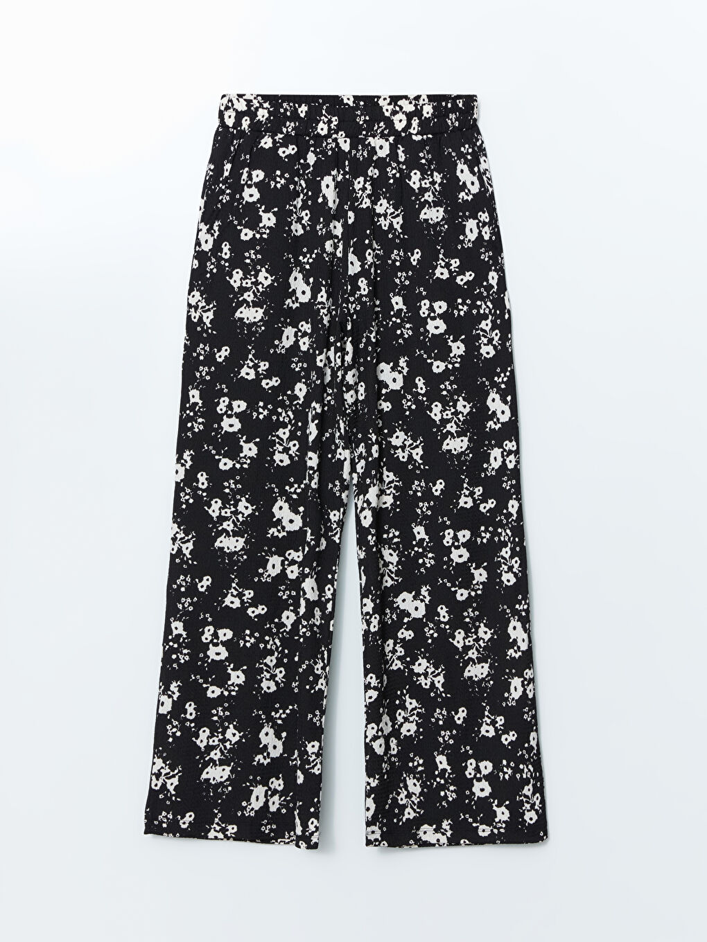 Elasticated Waist Patterned Women's Trousers-4