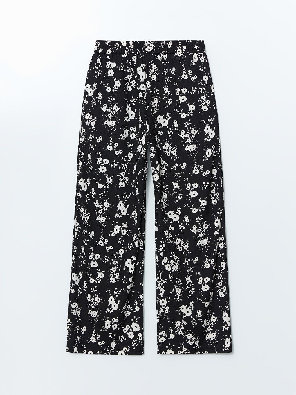 Elasticated Waist Patterned Women's Trousers-5
