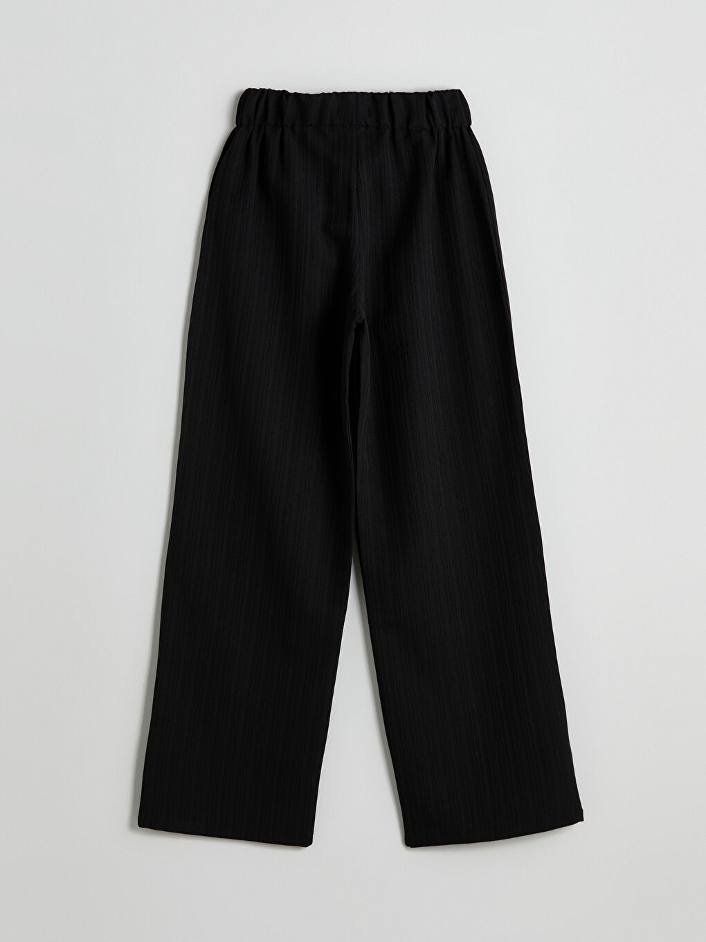 Elasticated Waist Textured Women's Trousers-4