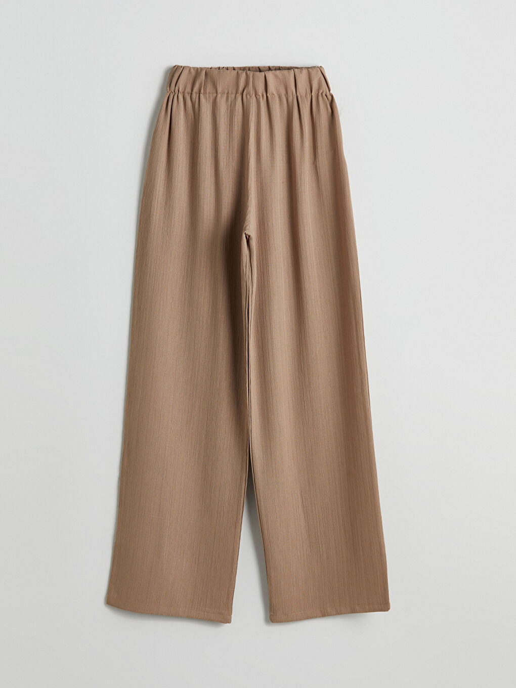 Elasticated Waist Textured Women's Trousers -W4LH82Z8-FPK