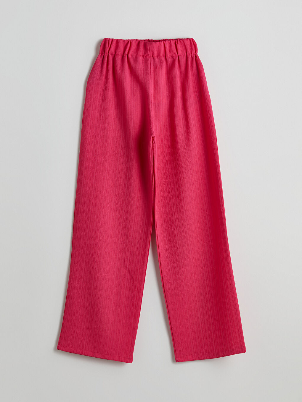 Elasticated Waist Textured Women's Trousers-4