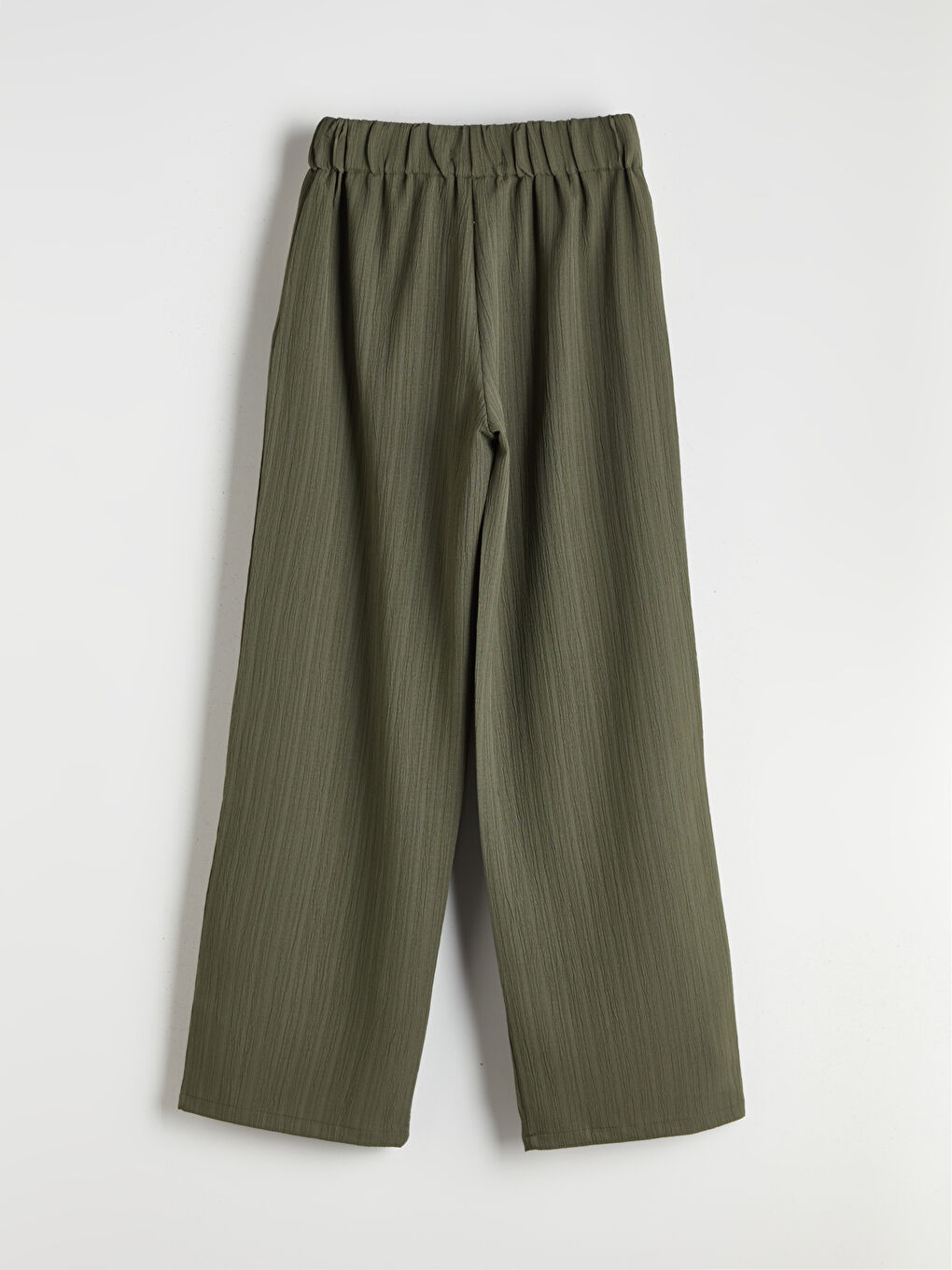 Elasticated Waist Textured Women's Trousers-5