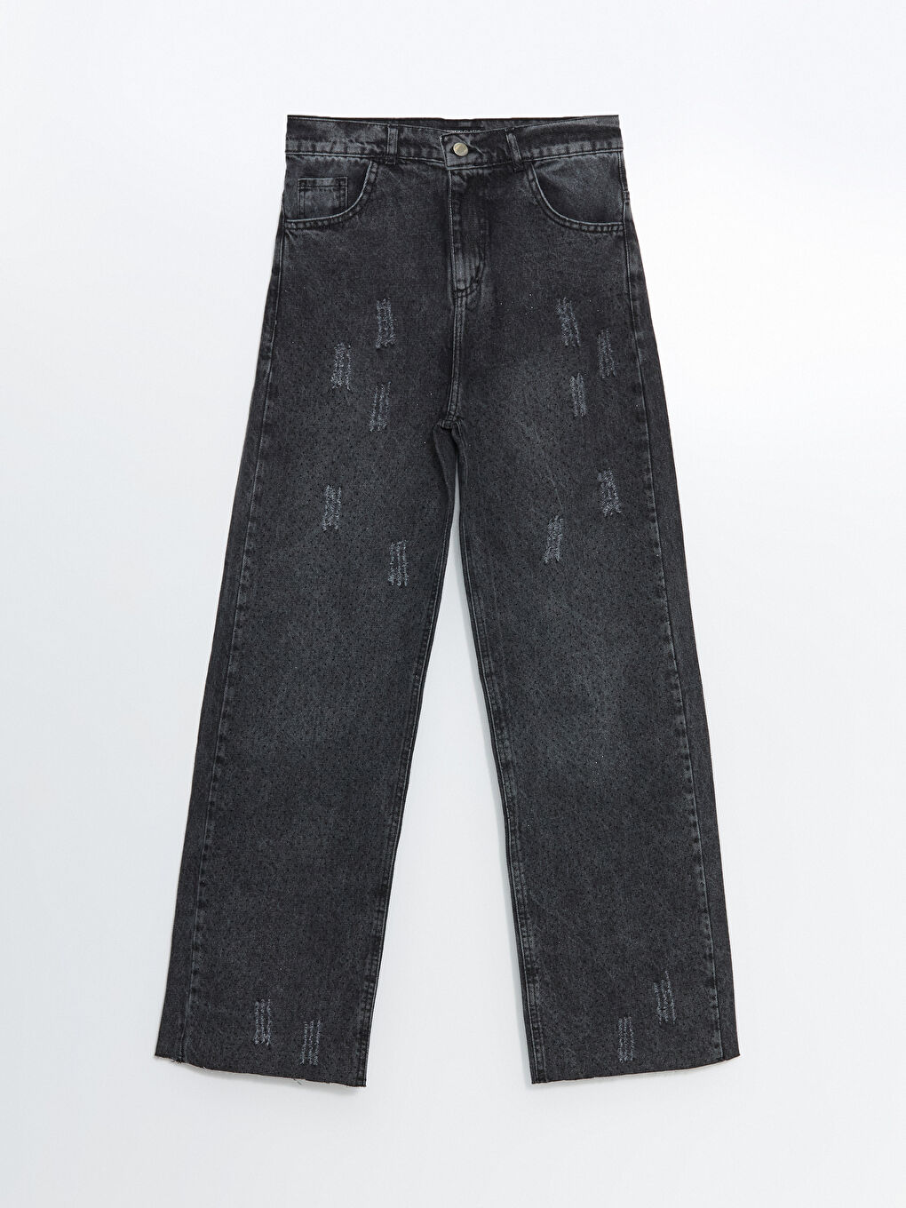 Wideleg Ripped Detailed Women's Jeans-4