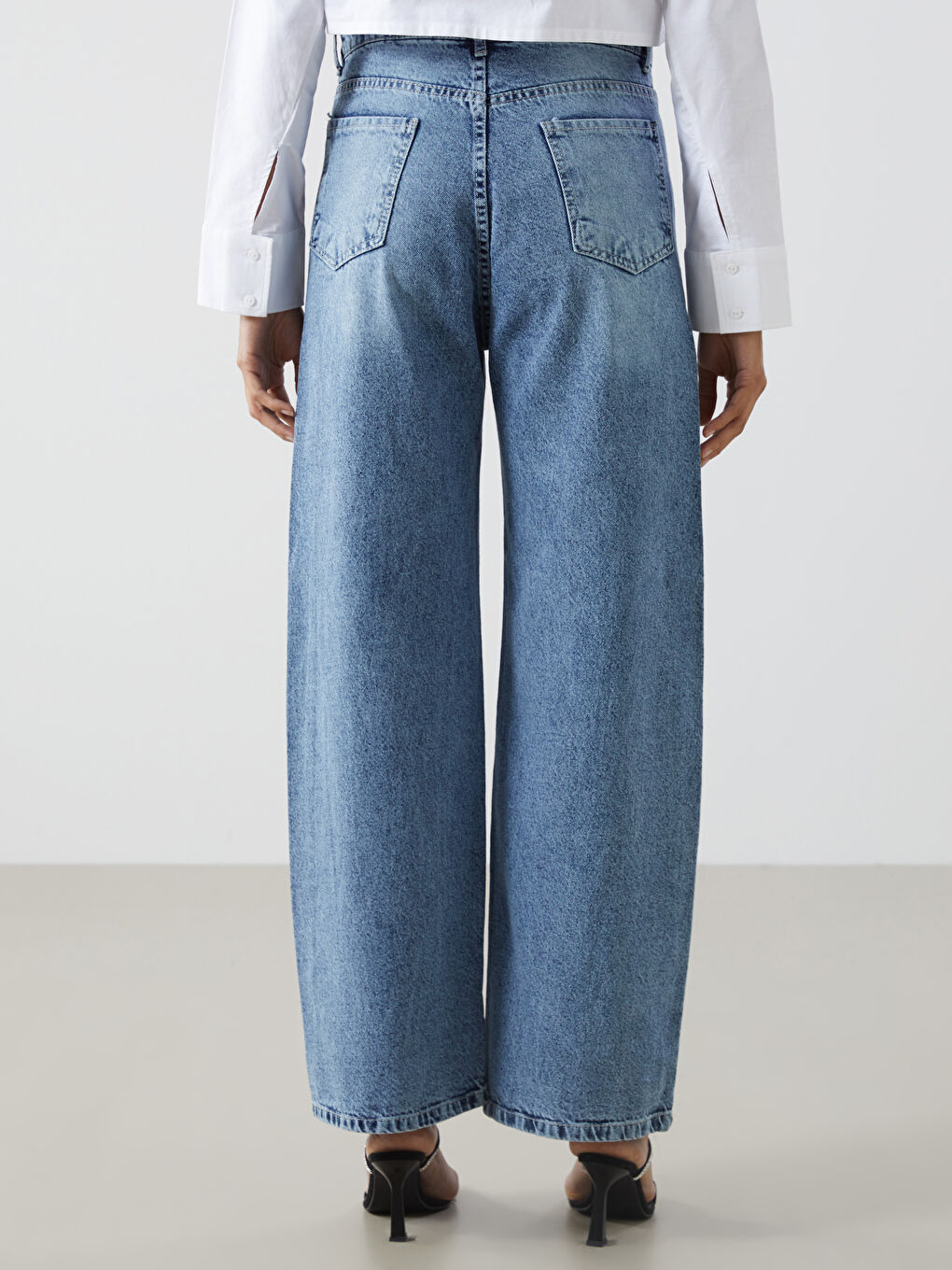 Straight Fit Ripped Detail Patterned Women's Jeans-7