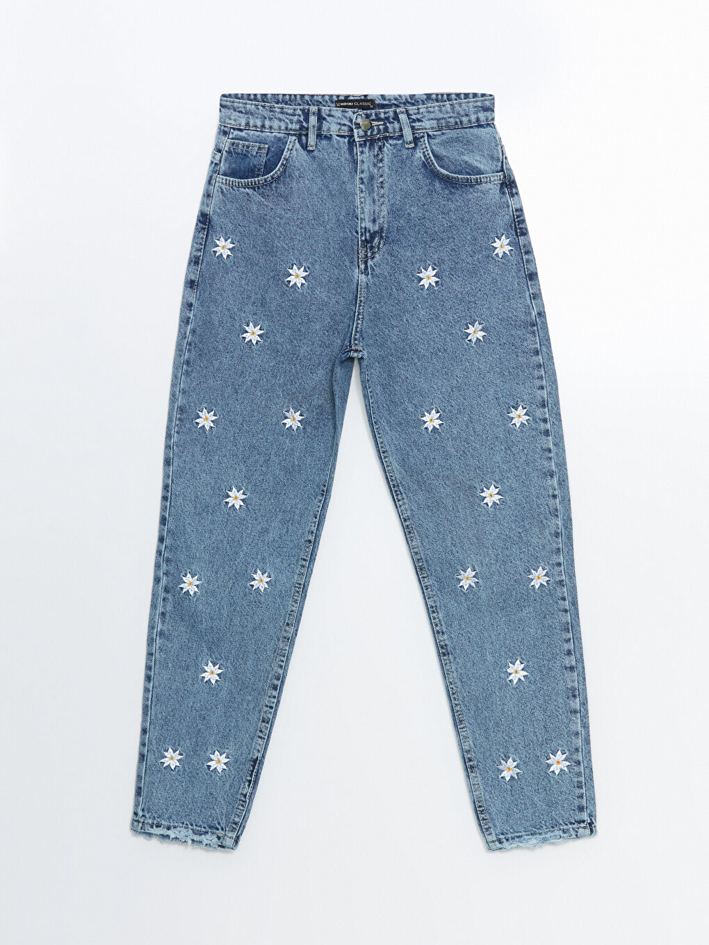 Mom Fit Floral Women's Jeans-4